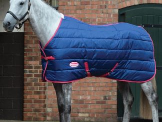 Weatherbeeta 210D Channel Quilt Standard Neck Medium - Blueberry/Pink 250g